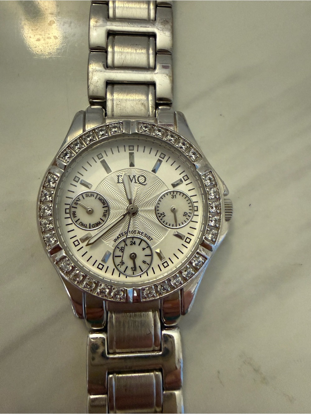 Diamonique Cubic Zirconia-Accent Bracelet Watch